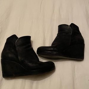 Black Coclico wedge boots size 8